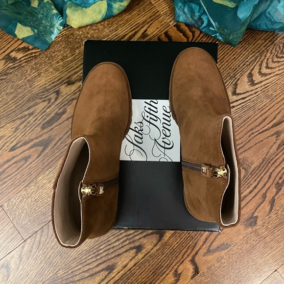 Stuart Weitzman MAELIE BOOTIE suede size 6.5 color COFFEE - Picture 7 of 9